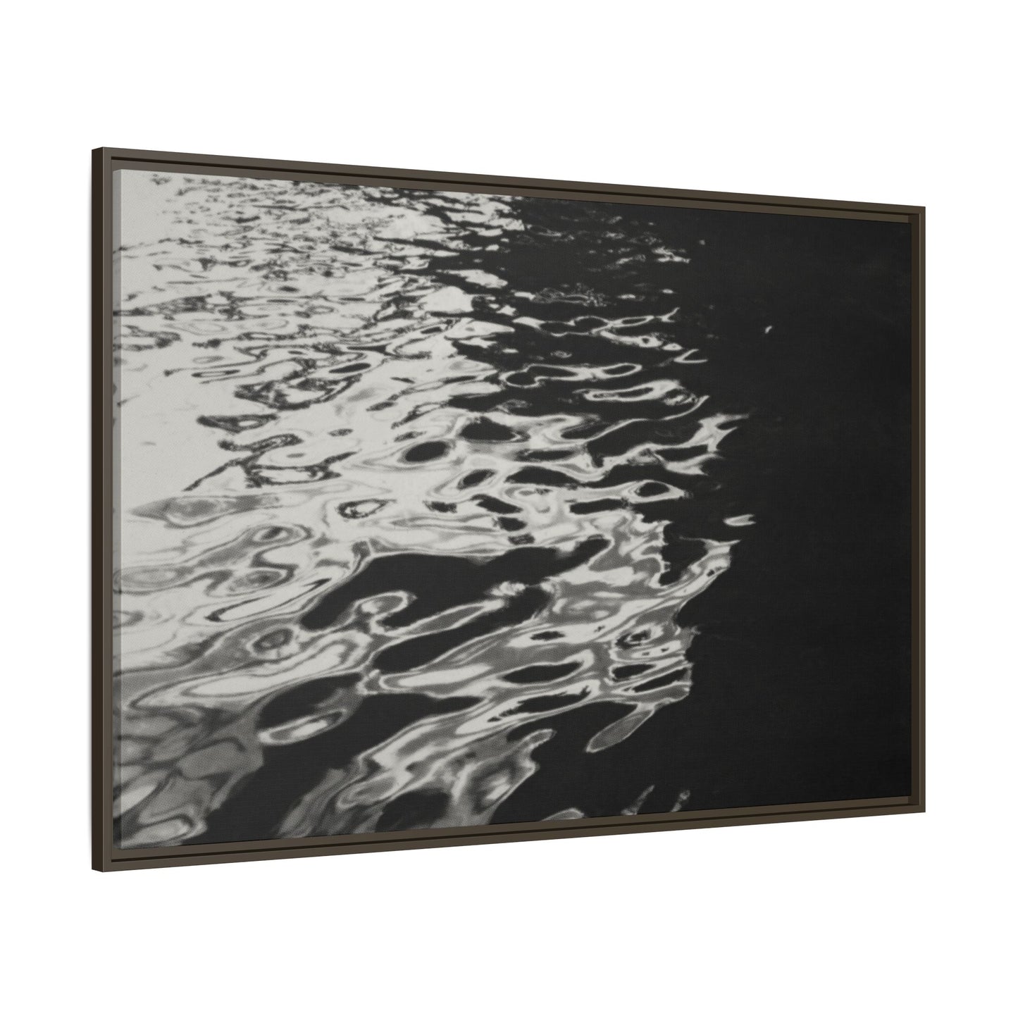 Reflections - Black & White - Framed Canvas