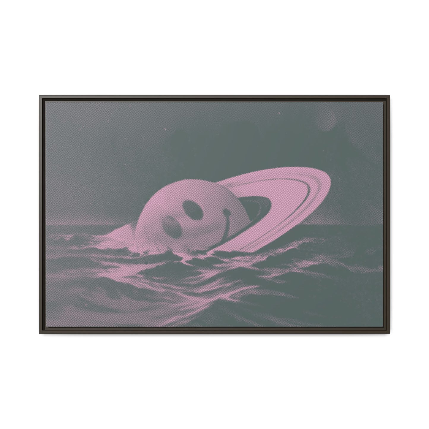 Everything Is Fine - Sea Green - Framed Canvas