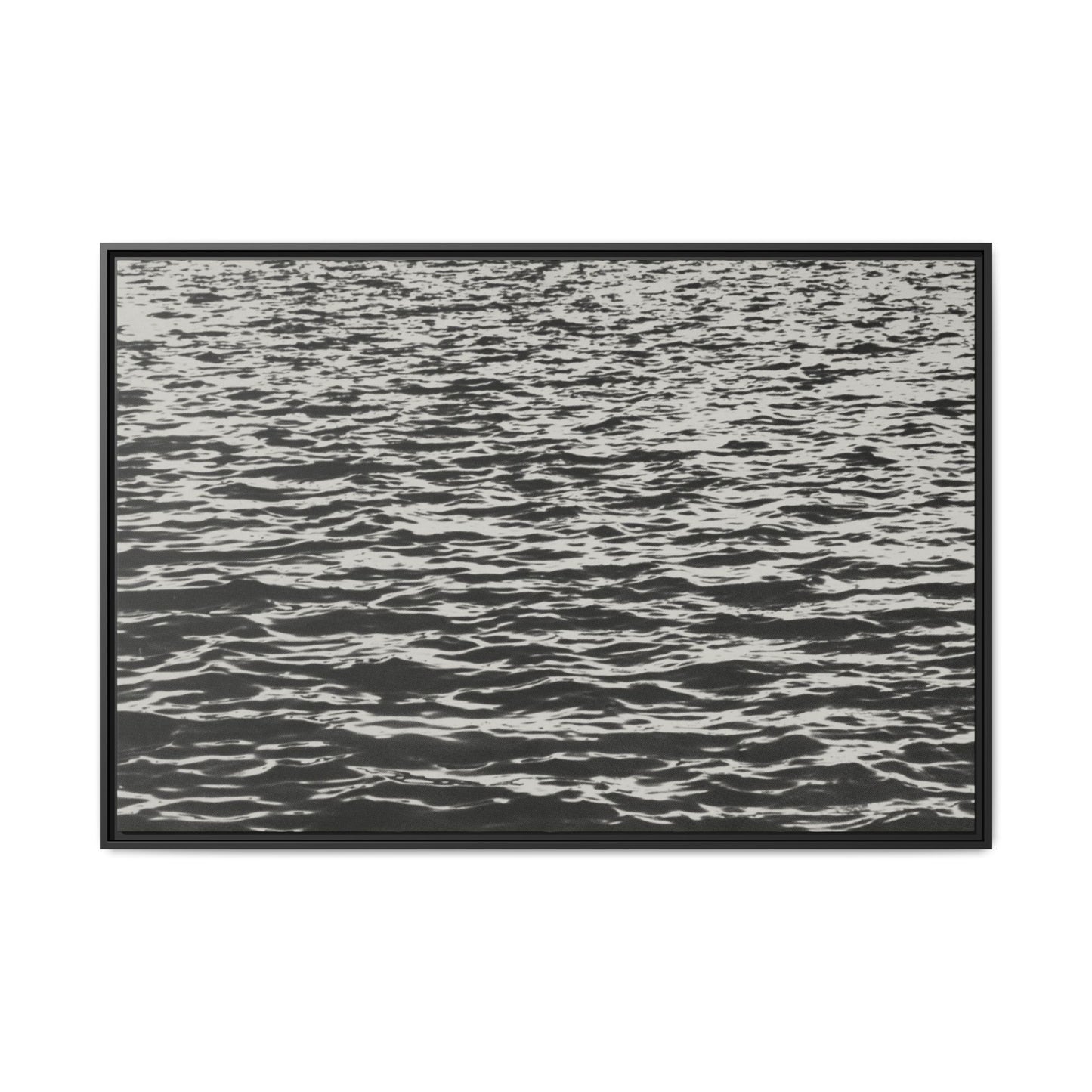 Deep Water - Black & White - Framed Canvas