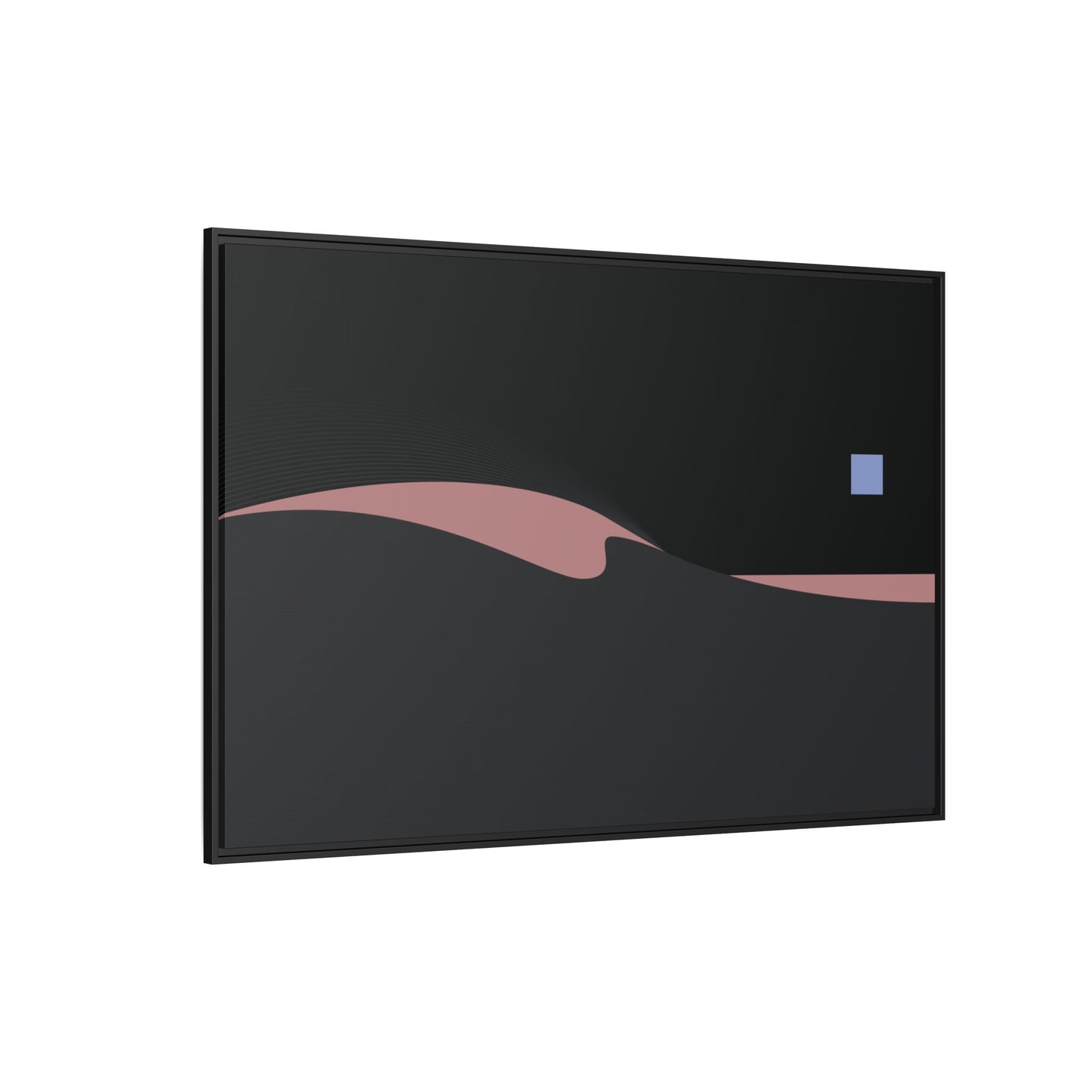 Night Wave - Black - XL Framed Canvas