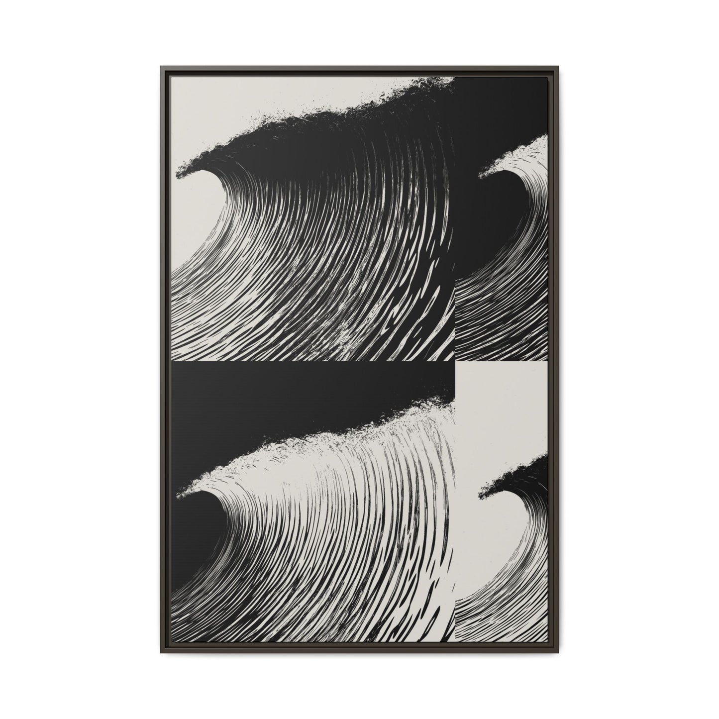Dawn 2 Dusk - Black & White - Framed Canvas
