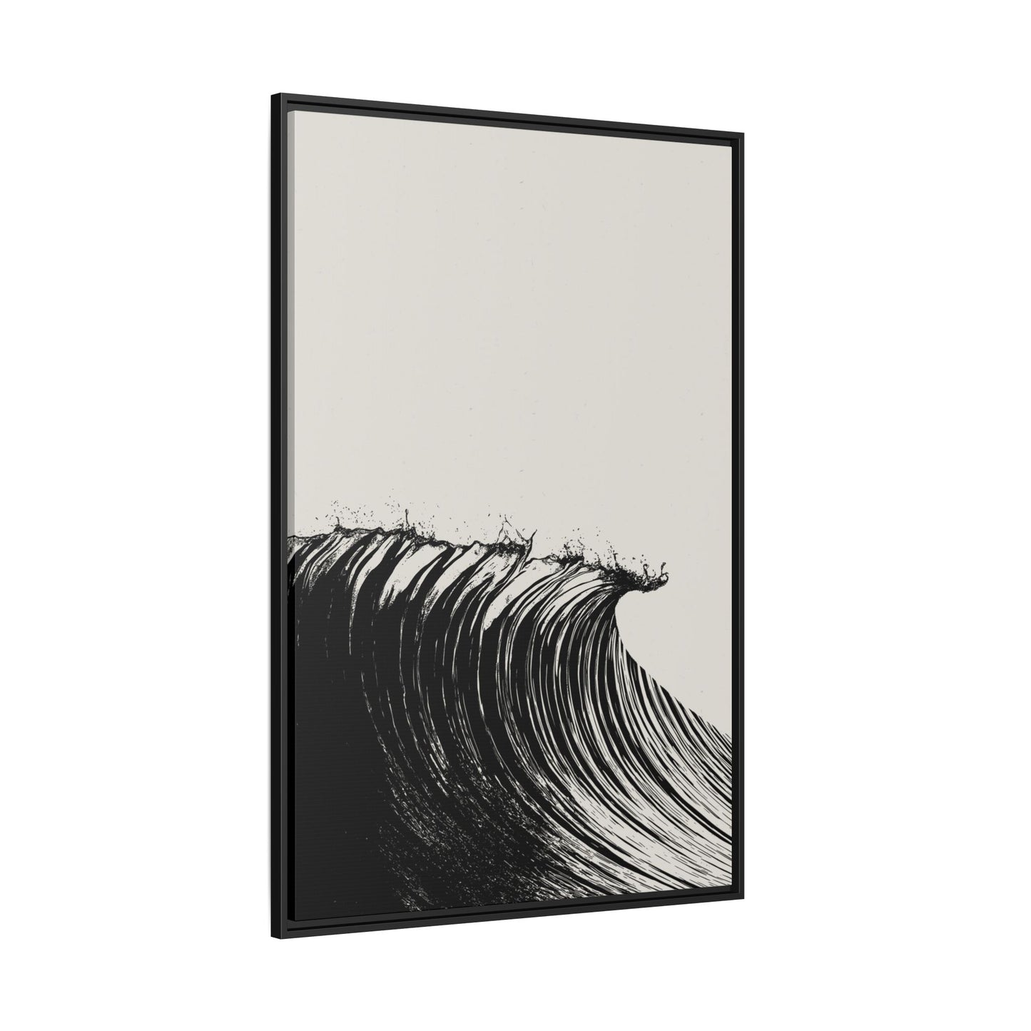 Peak - Black & White - Framed Canvas