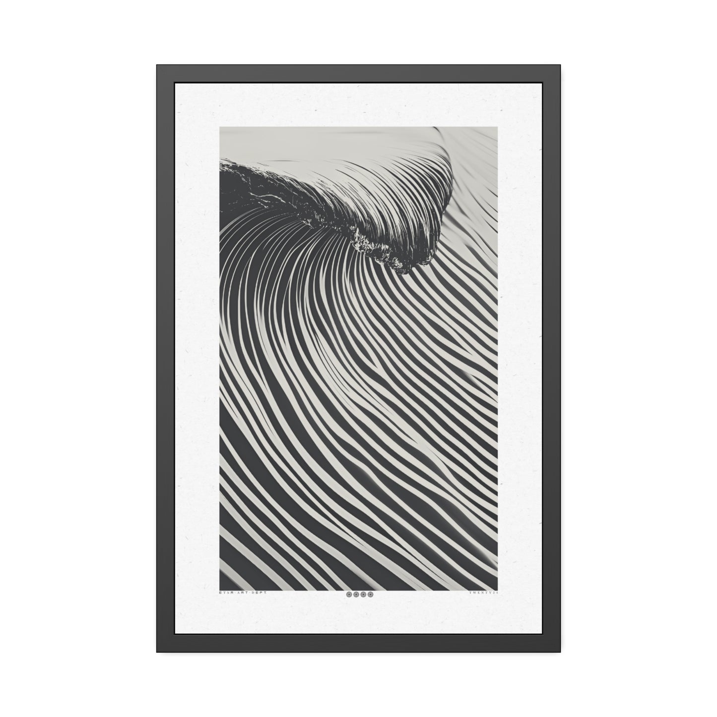 Wedge - Black & White - Framed Print