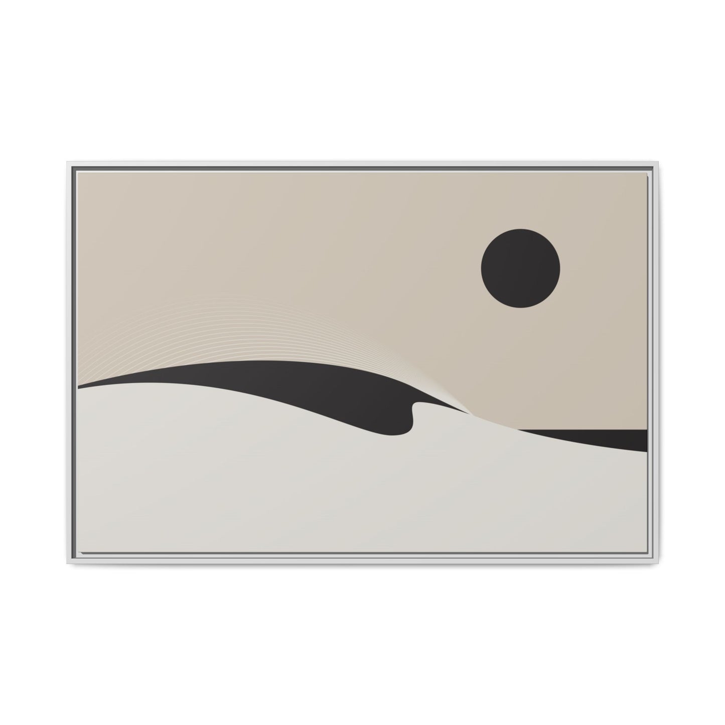 Day Wave 1 - Sand - Framed Canvas