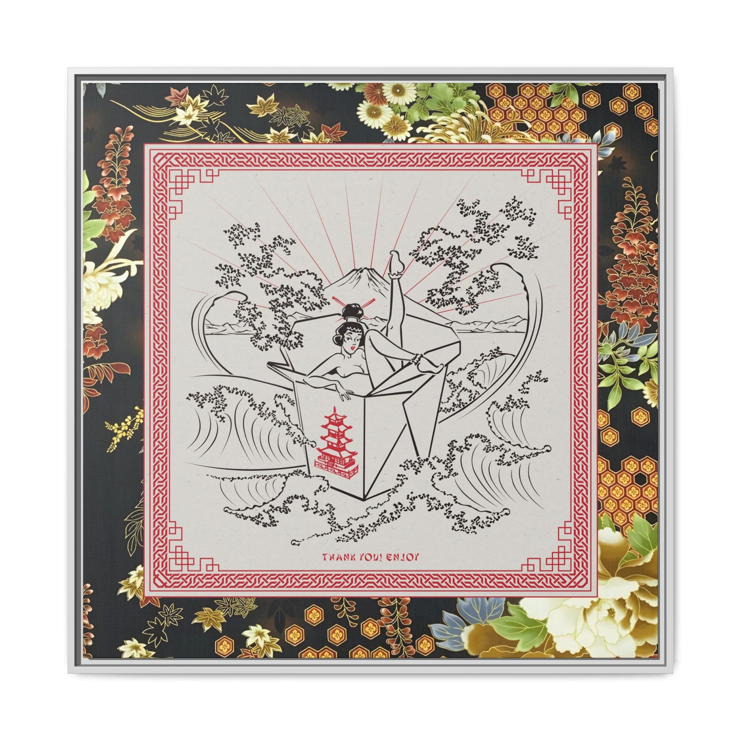 Pagoda - Take Out - Framed Canvas