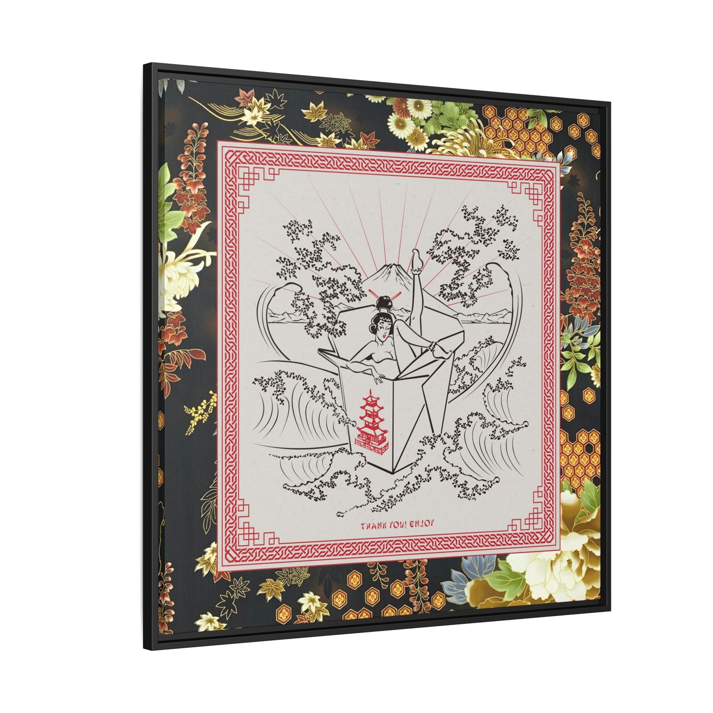 Pagoda - Take Out - Framed Canvas