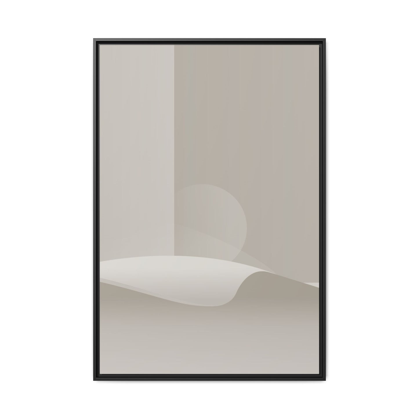 Cylinders 3 - Black - Framed Canvas