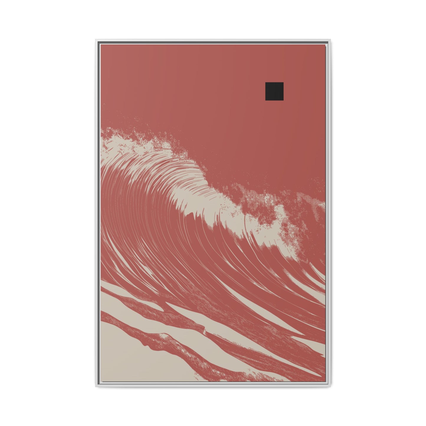 Invert - Burnt Red - Framed Canvas