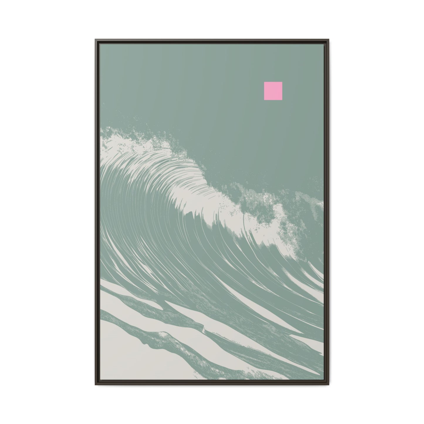 Invert - Sage - Framed Canvas