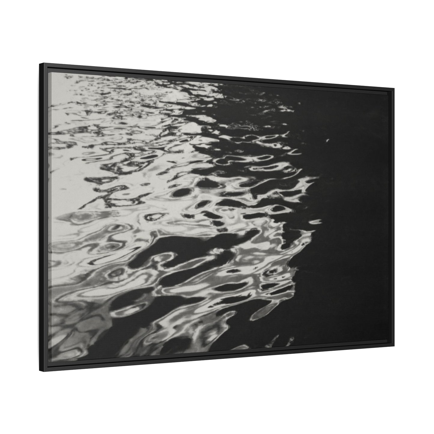 Reflections - Black & White - Framed Canvas