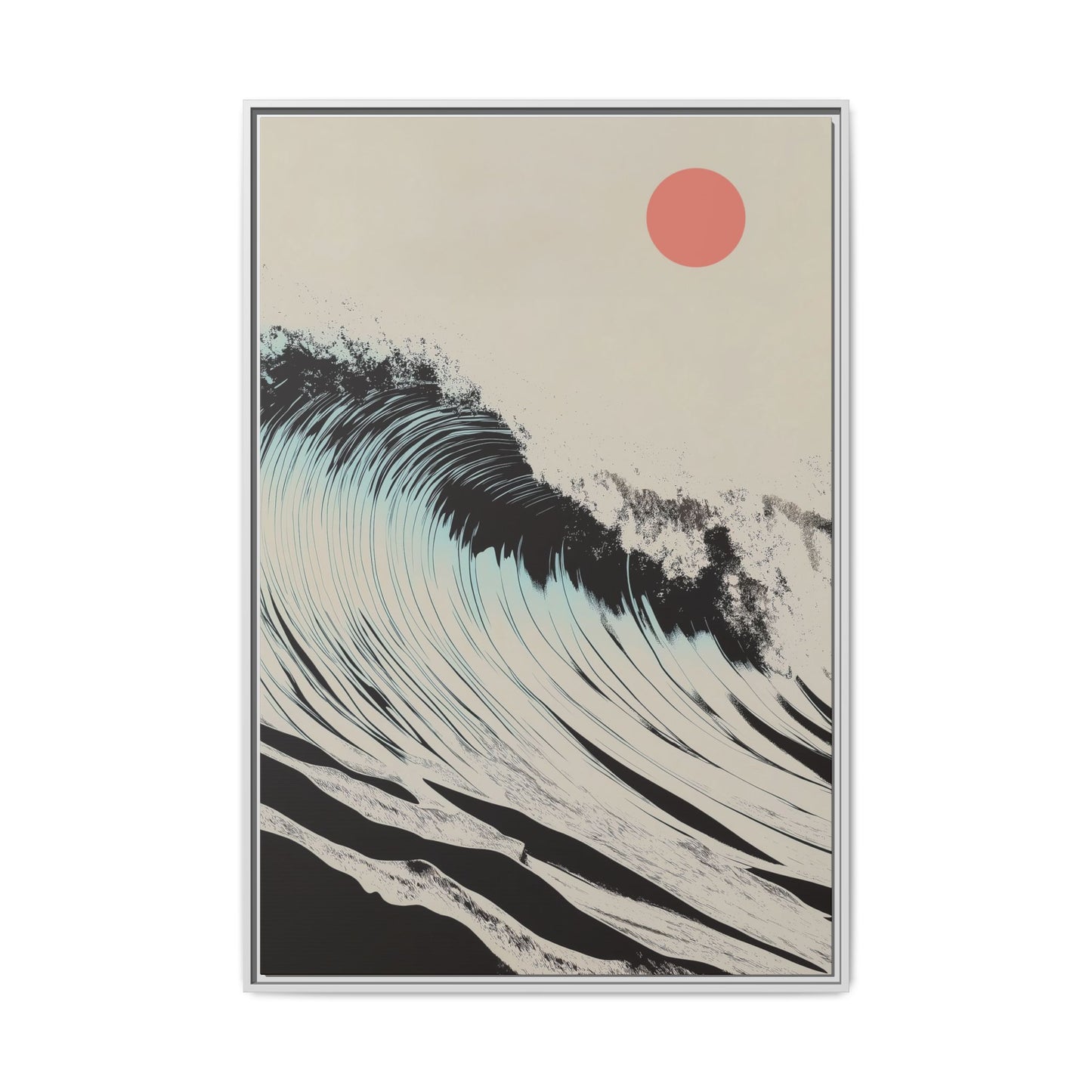 Thresh Wave - Sand - Framed Canvas