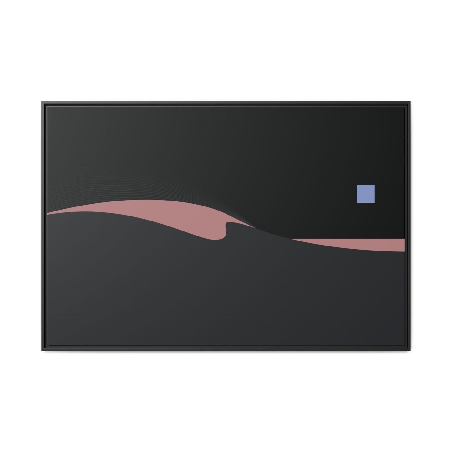 Night Wave - Black - XL Framed Canvas