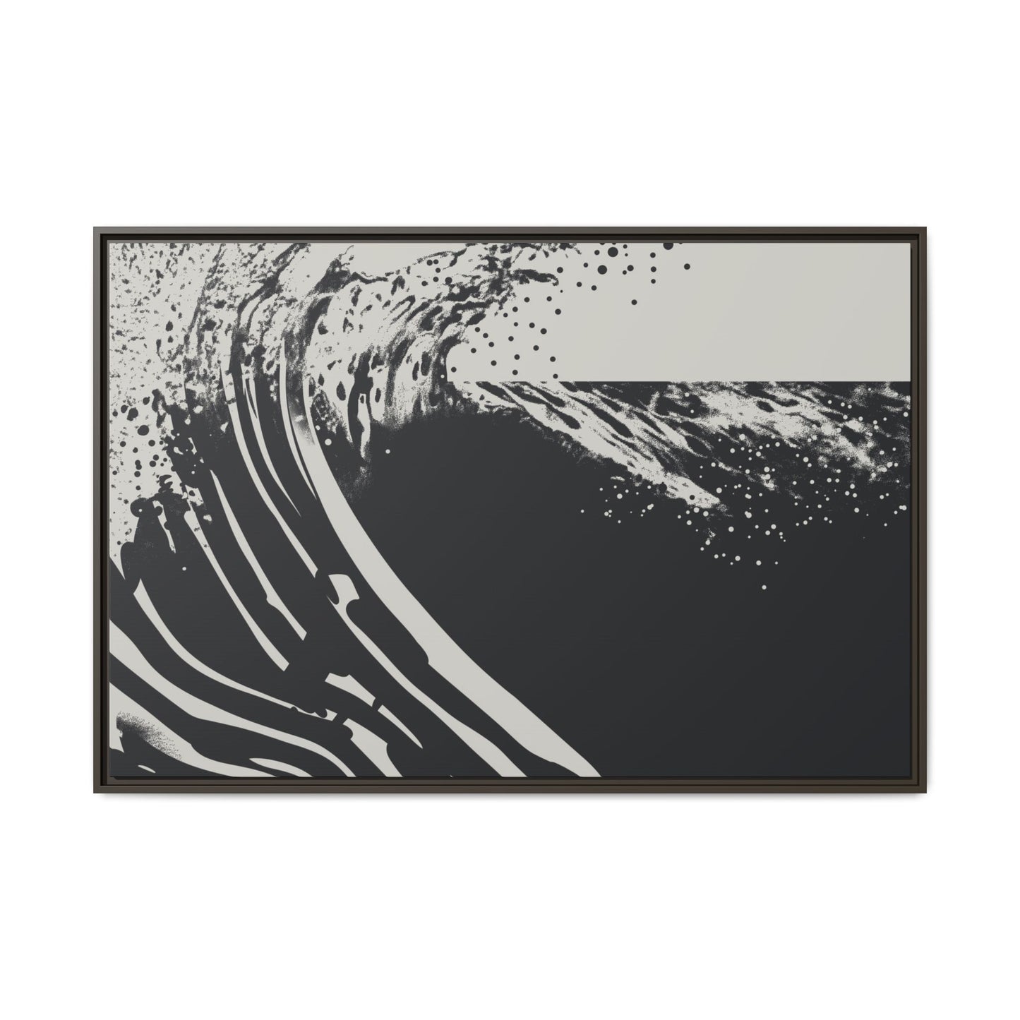 Turmoil 2 - Black & White - Framed Canvas