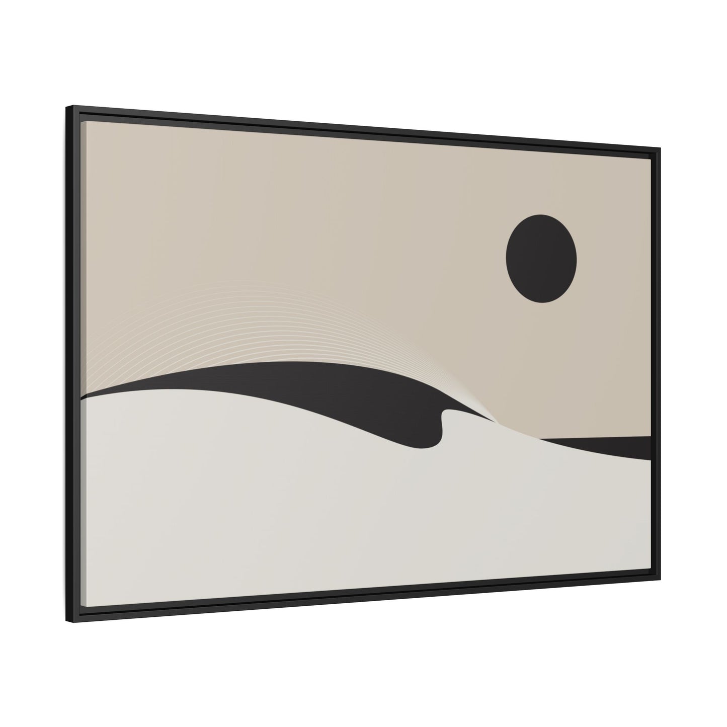 Day Wave 1 - Sand - Framed Canvas