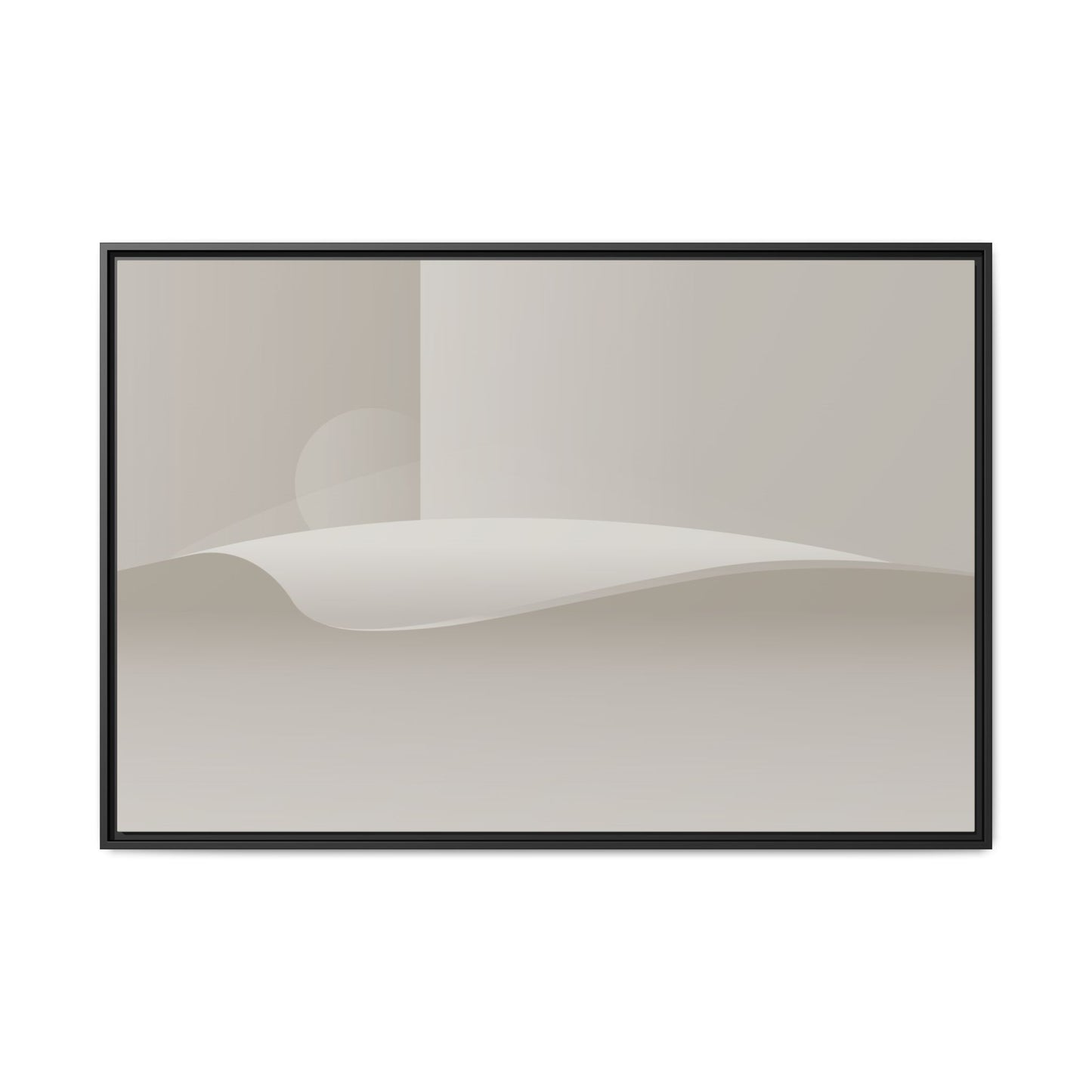 Cylinders 2 - Sand - Framed Canvas