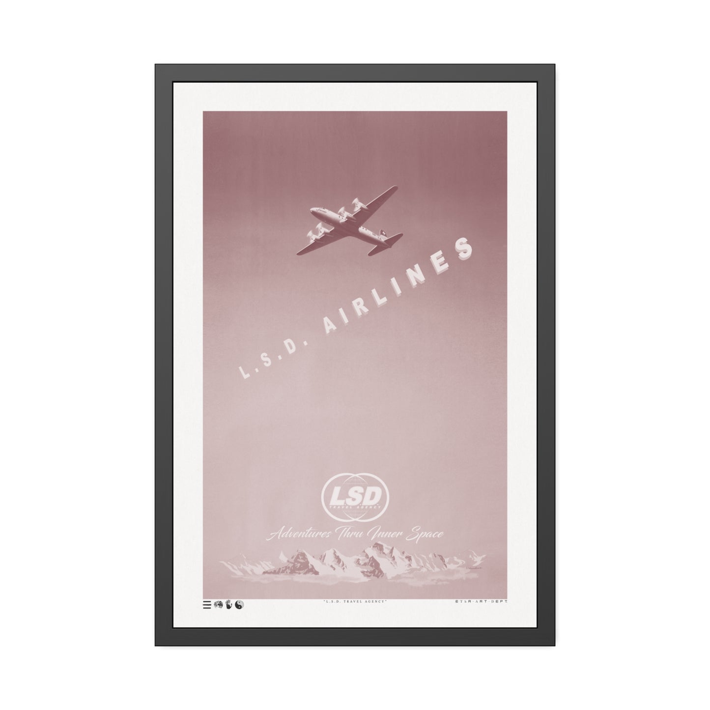 Faded - L.S.D. Travel - Blush - Framed Print