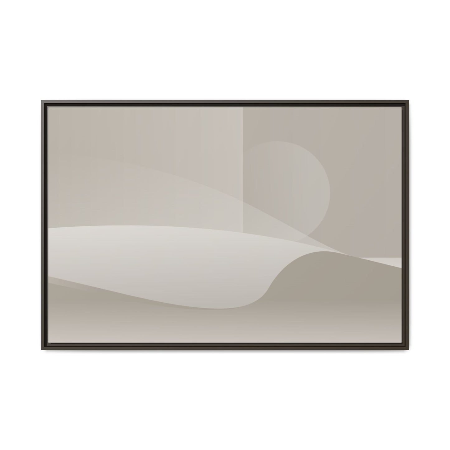 Cylinders - Sand - Framed Canvas