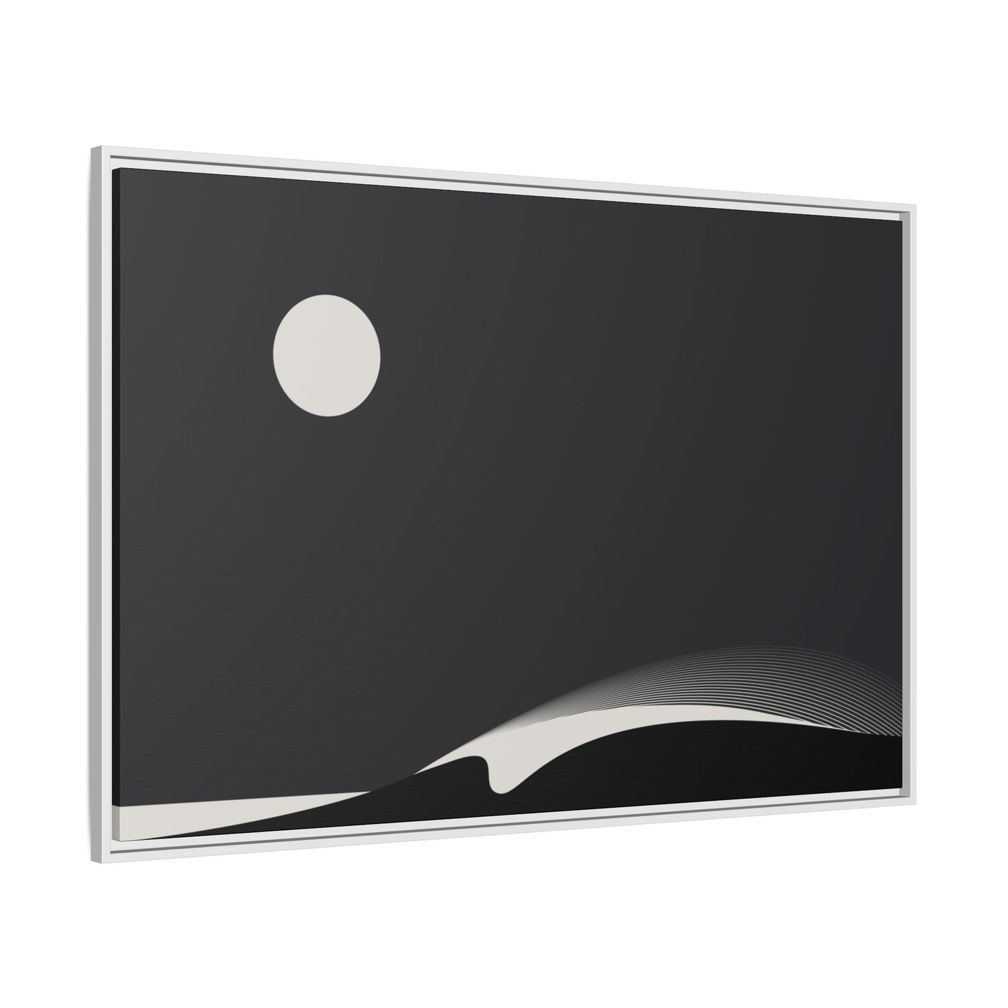 Night Wave 4 - Black - Framed Canvas