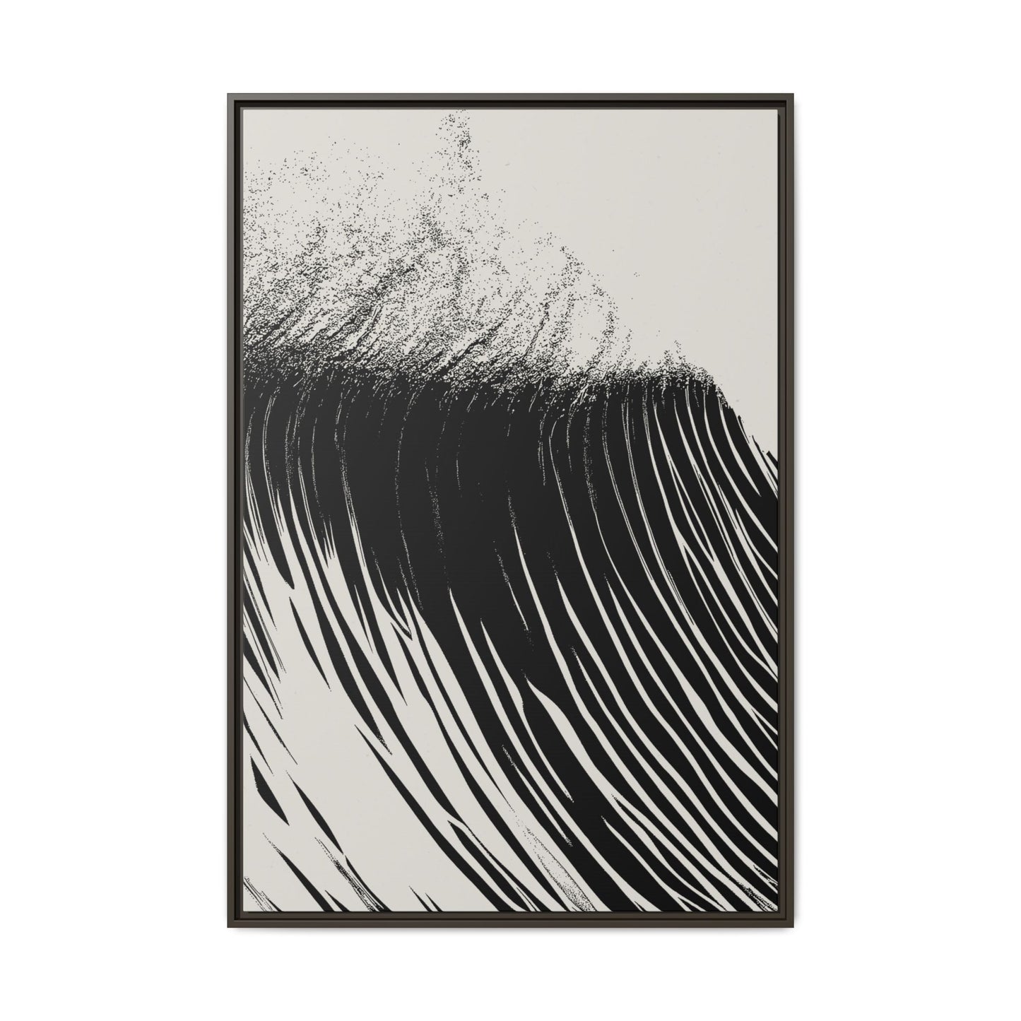 Ledge - Black & White - Framed Canvas