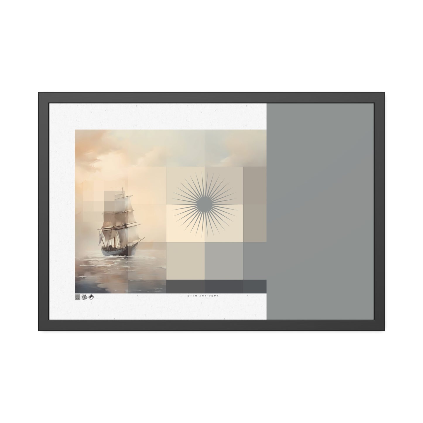 Calm Seas - MDRN ANTQ - Framed Print