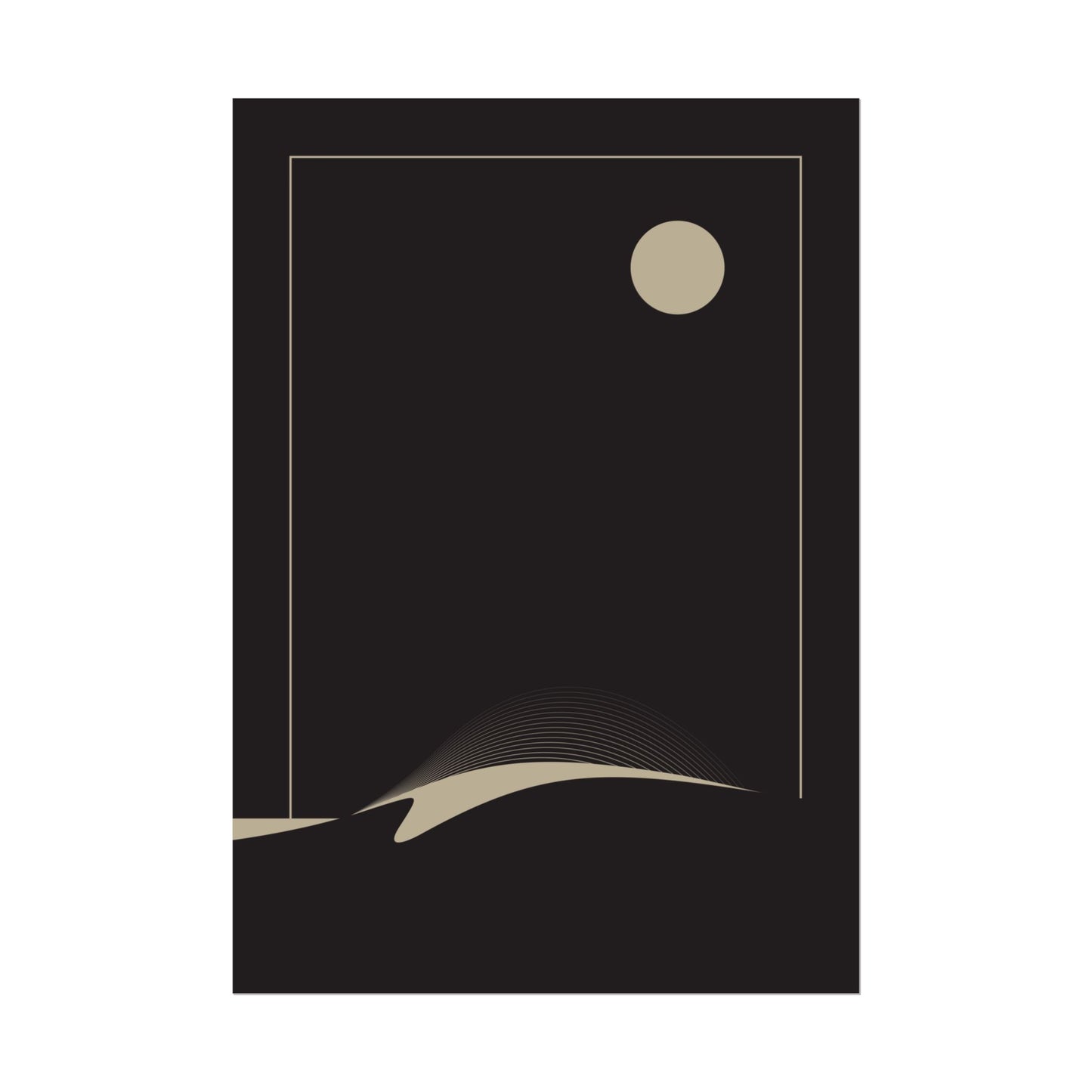 Night Wave 2 - Black - Fine Art Print