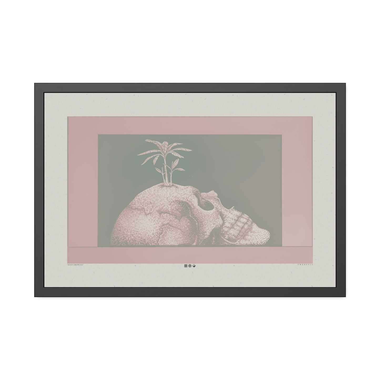 Keep Growing - Sage - Framed Print