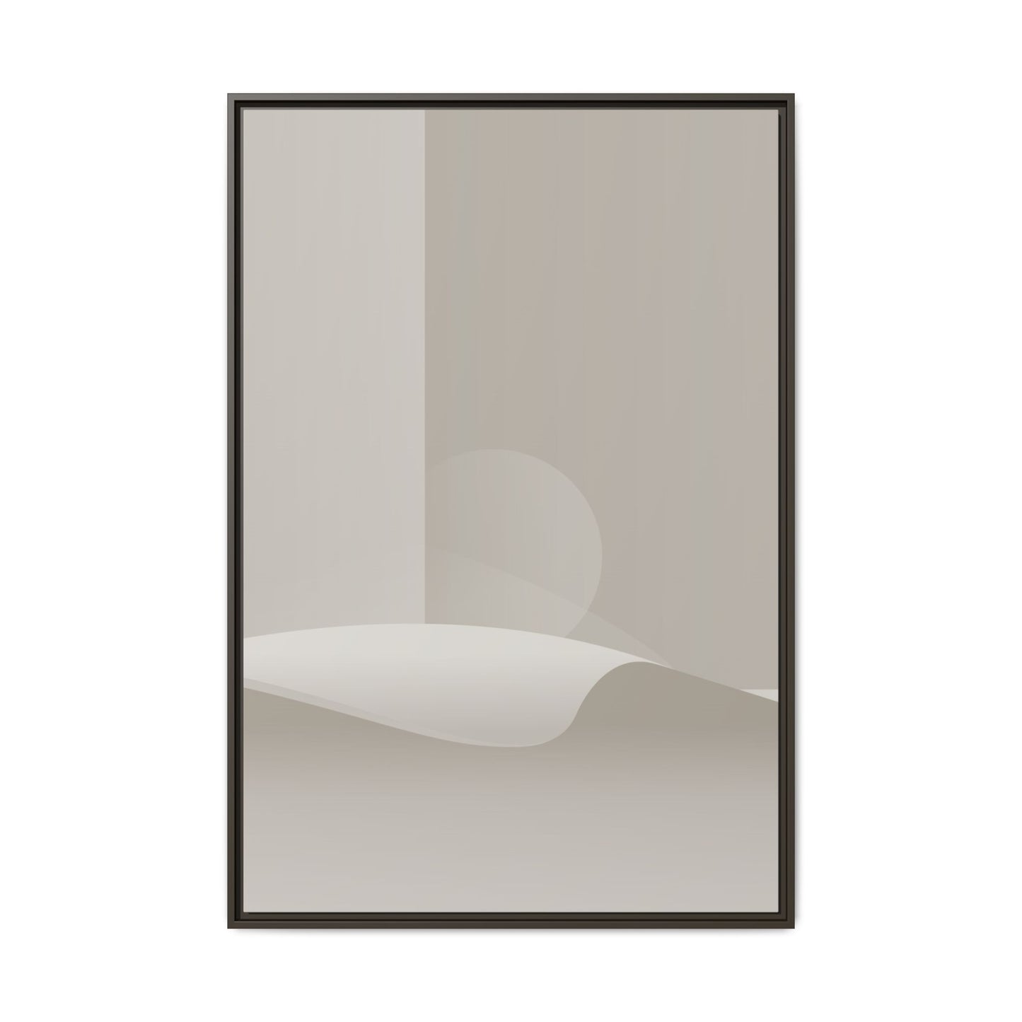 Cylinders 3 - Black - Framed Canvas