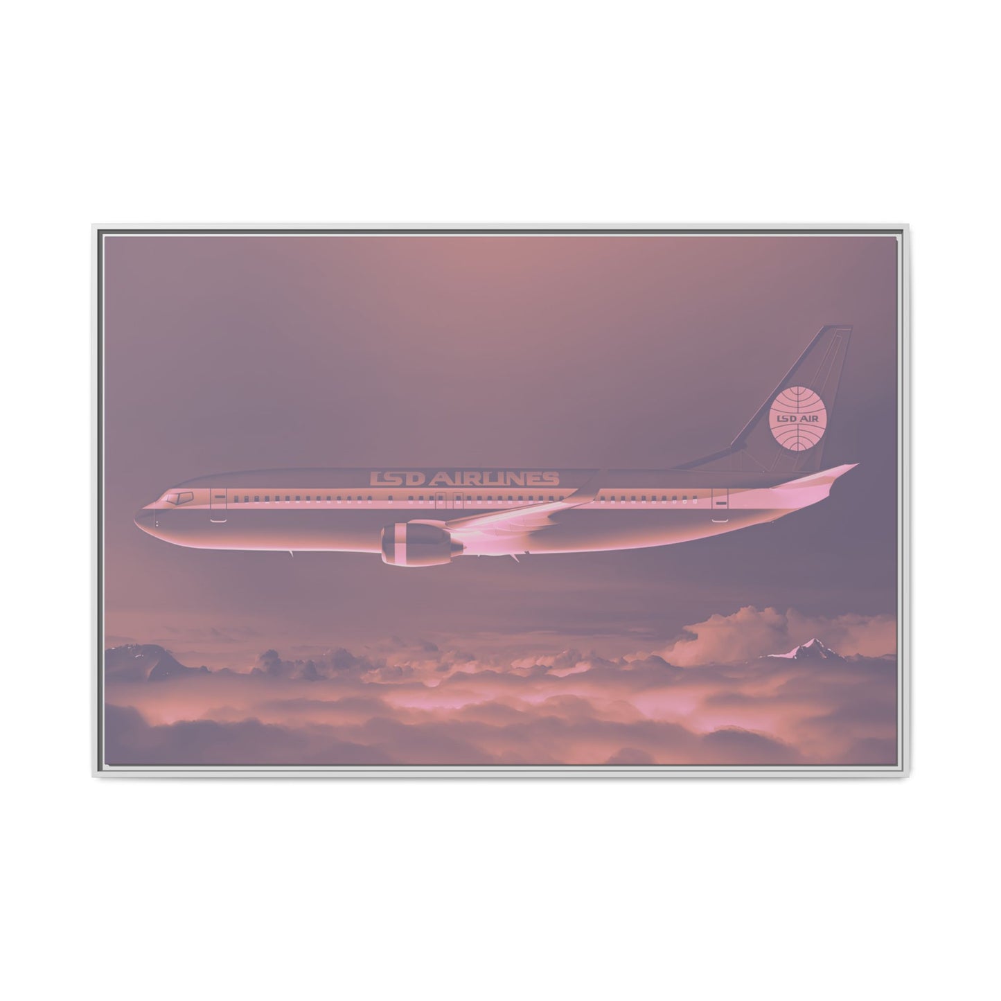 L.S.D. Airlines - Dusk - XL Framed Canvas