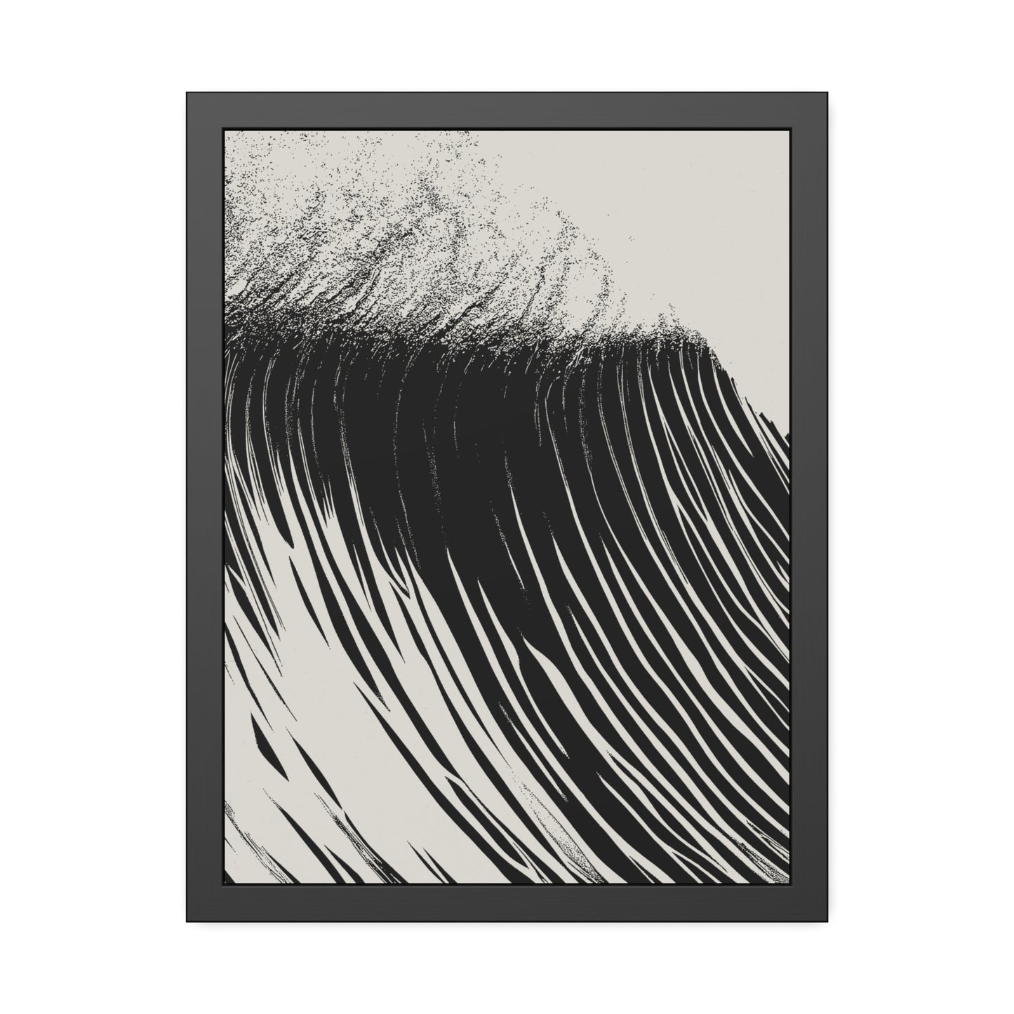Ledge - Black & White - Framed Print