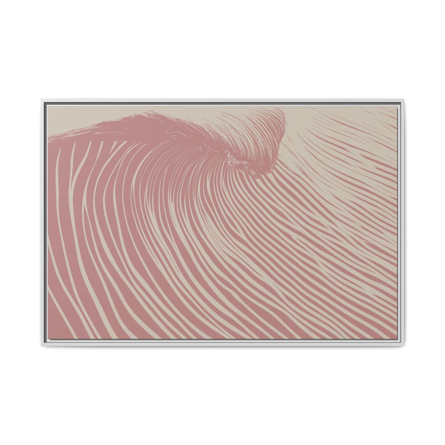 Wedge - Blush - Framed Canvas