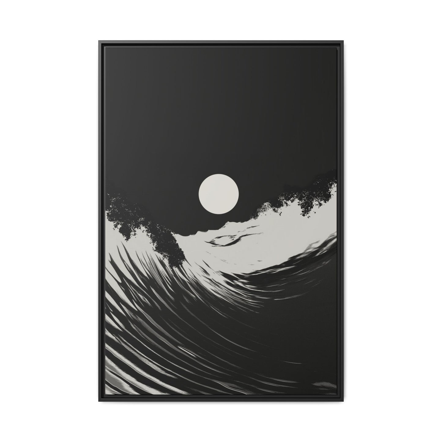 Washed - Black & White - Framed Canvas
