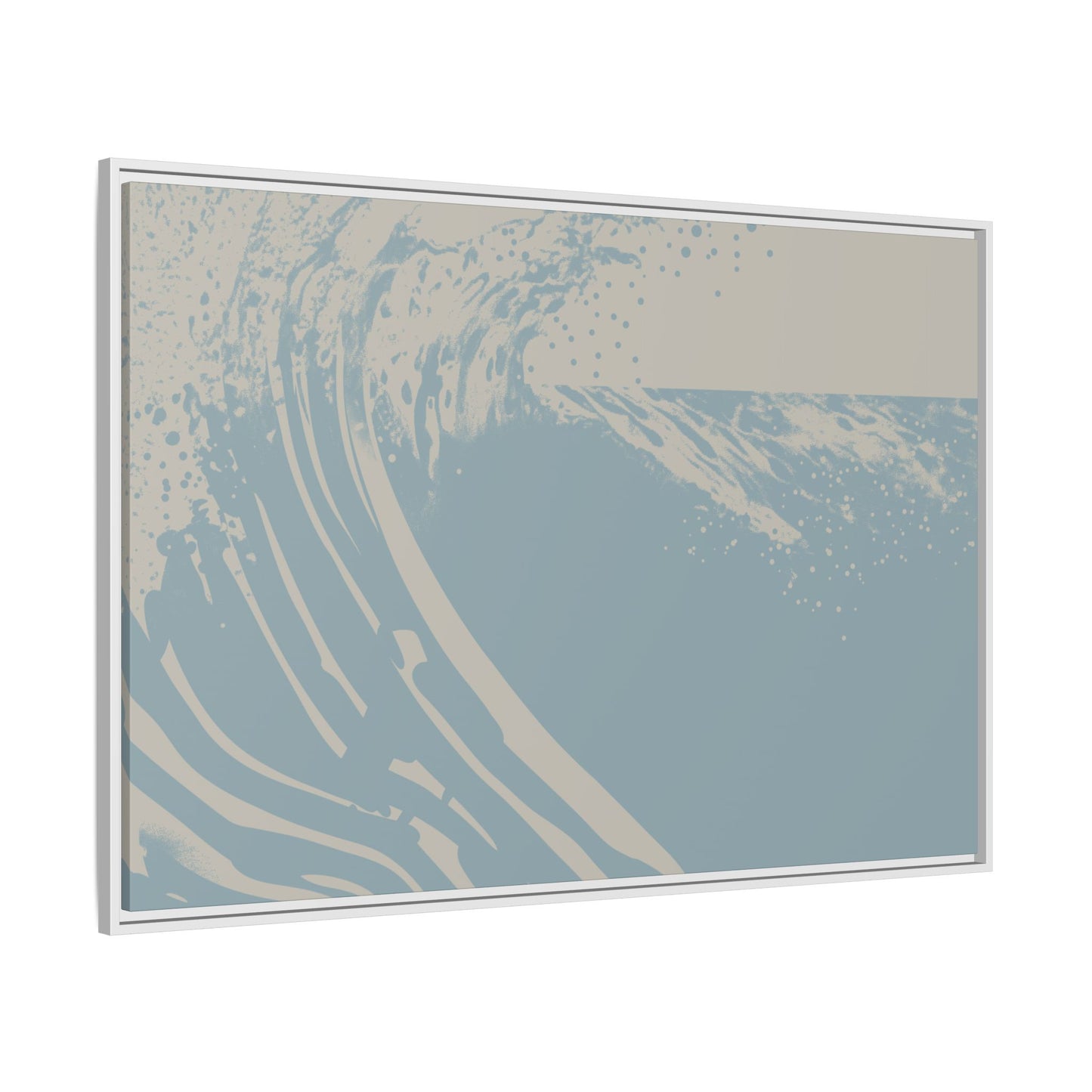 Turmoil 2 - Blue Haze - Framed Canvas