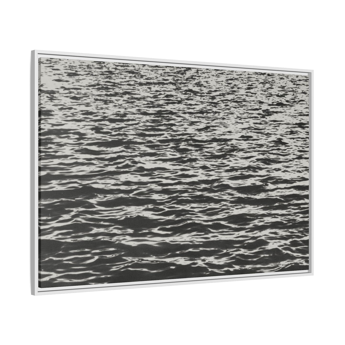 Deep Water - Black & White - Framed Canvas