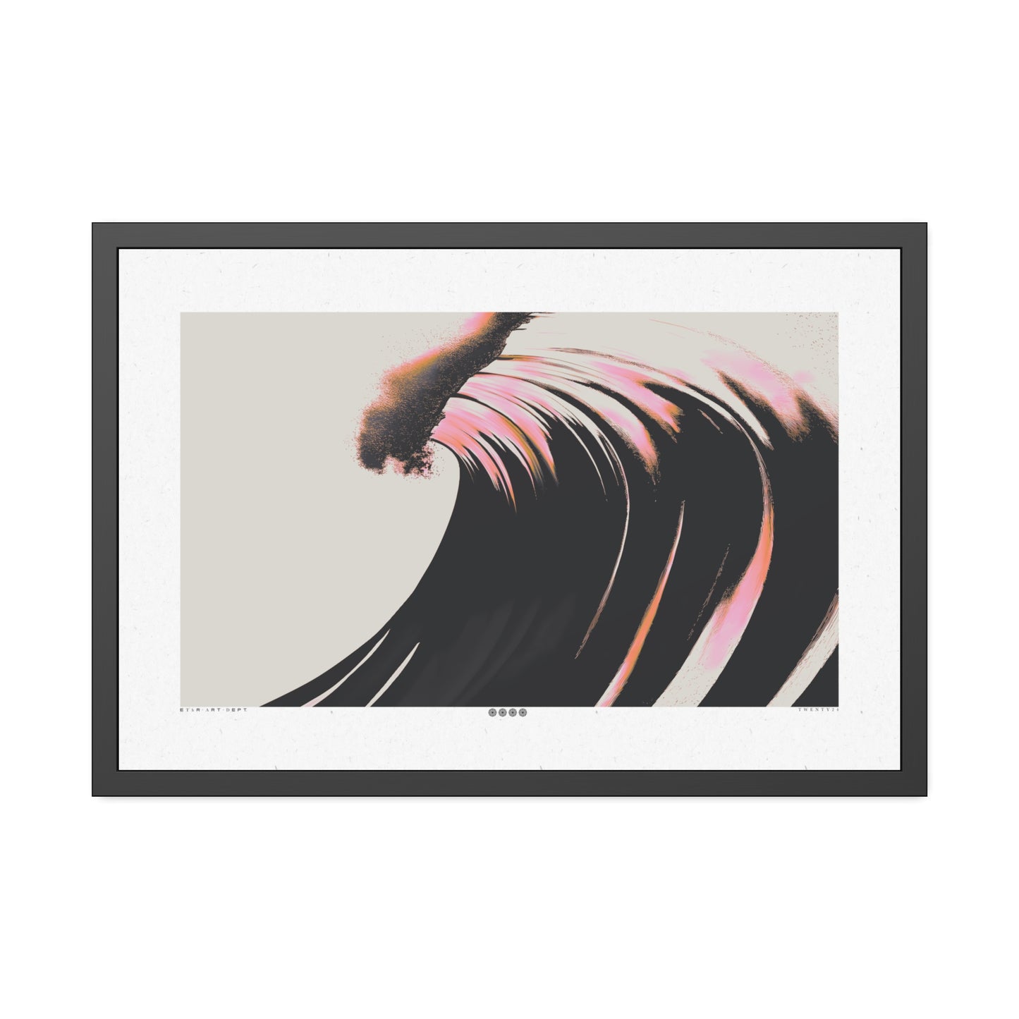 Pitch - Black - Framed Print