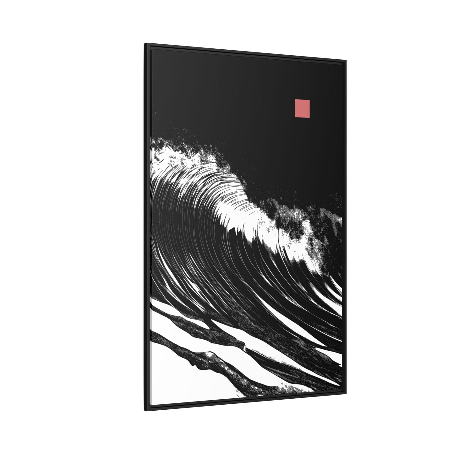 Invert - Black & White - Framed Canvas