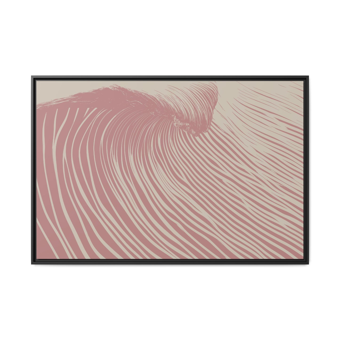 Wedge - Blush - Framed Canvas