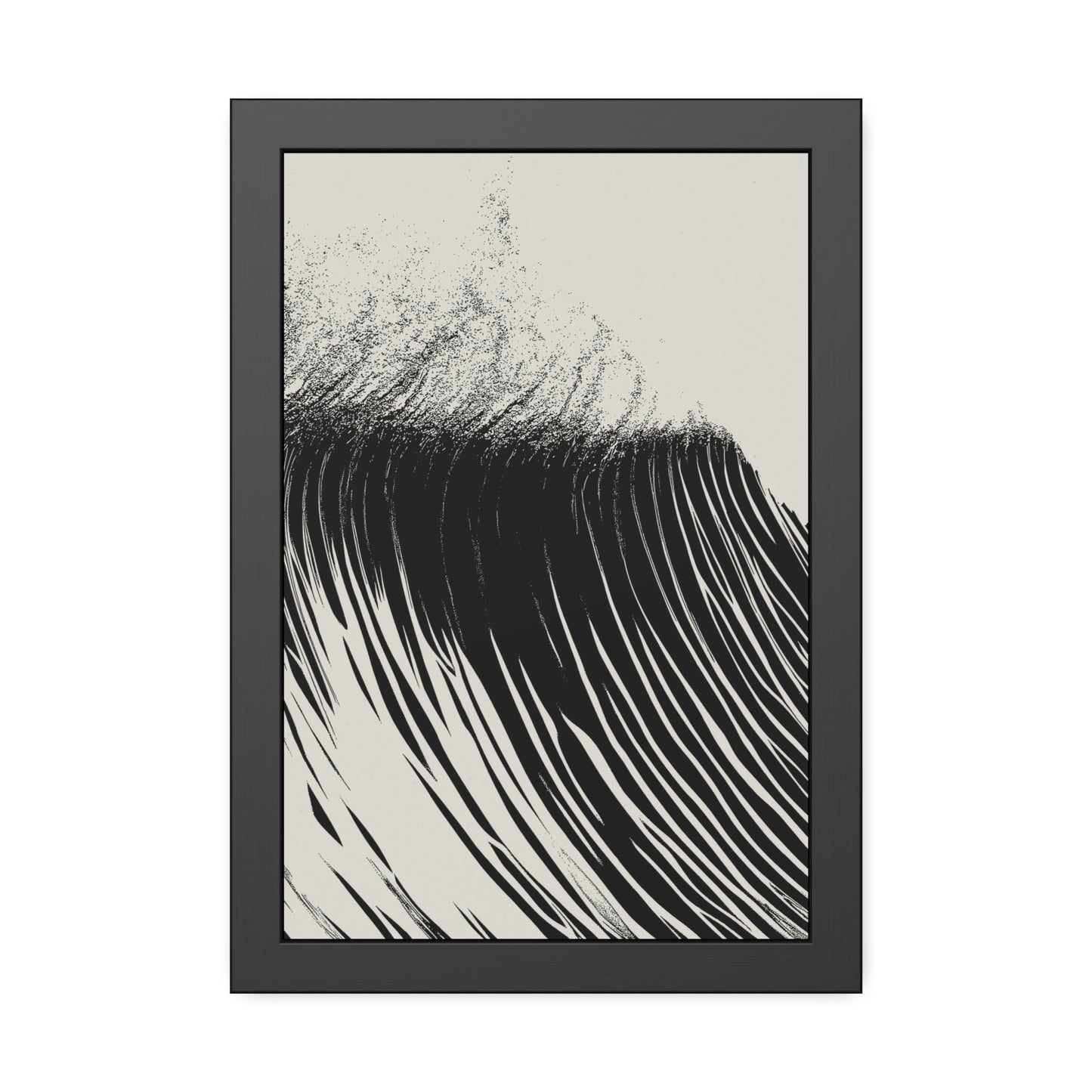 Ledge - Black & White - Framed Print