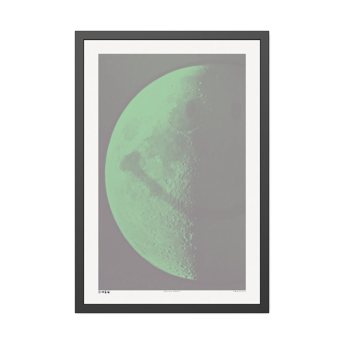 Hello Moon - Purple Haze - Framed Print