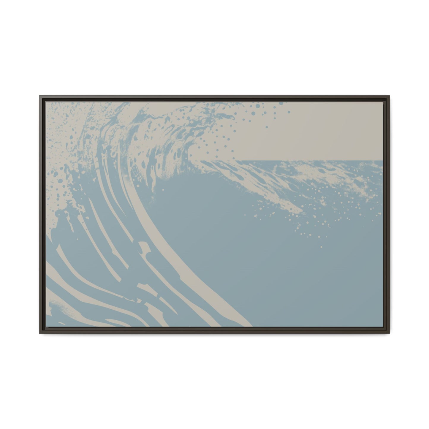 Turmoil 2 - Blue Haze - Framed Canvas