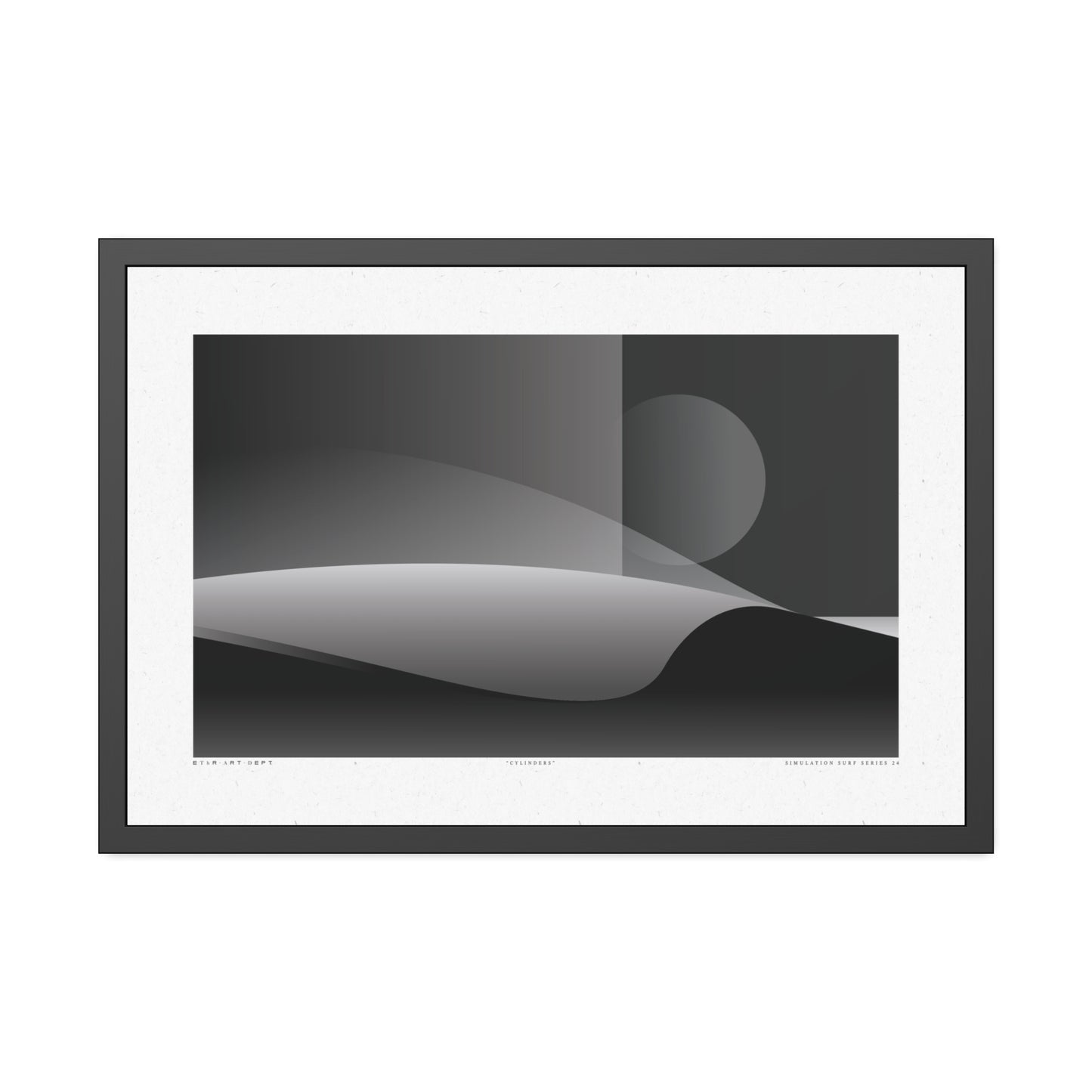 Cylinders - Night - Framed Print
