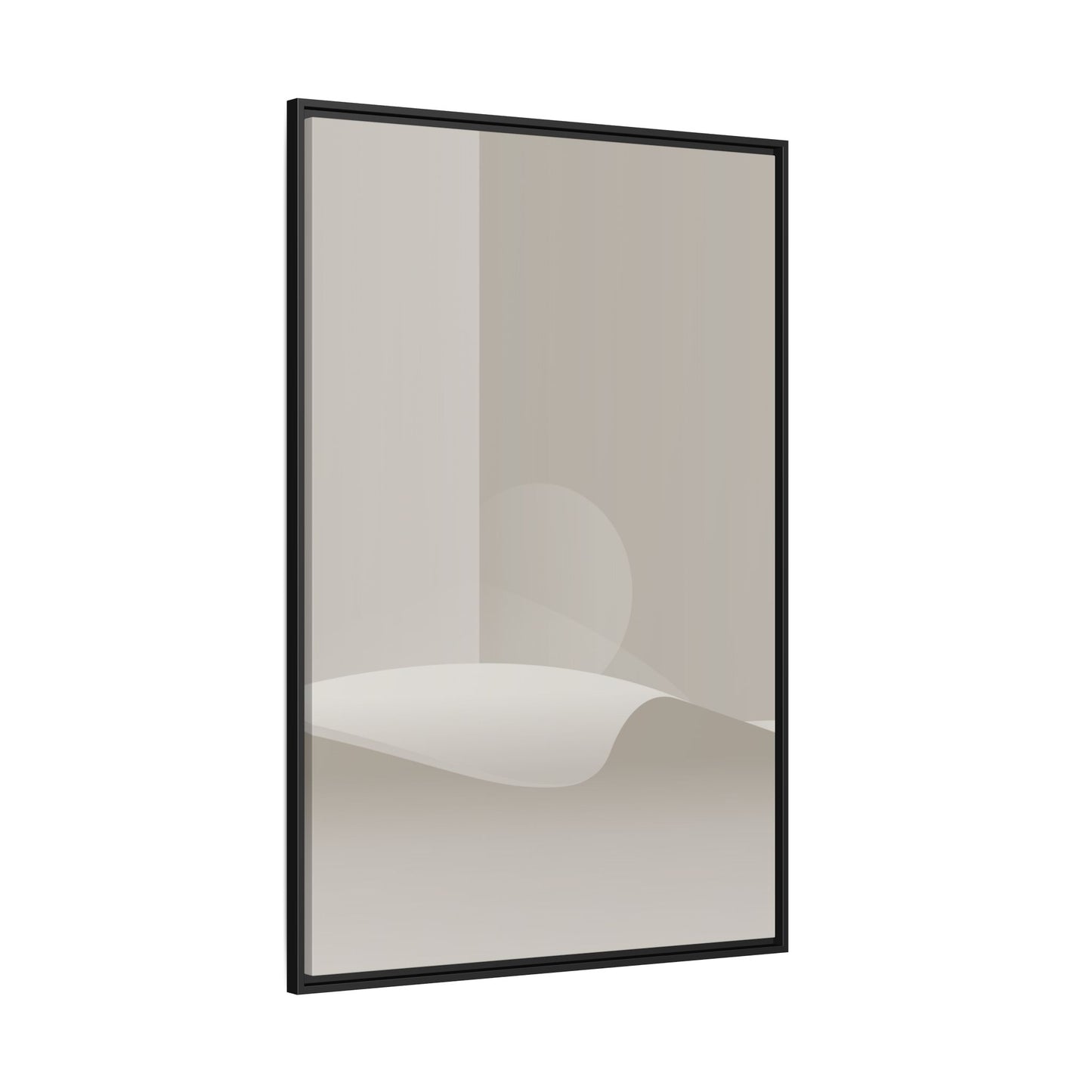 Cylinders 3 - Black - Framed Canvas