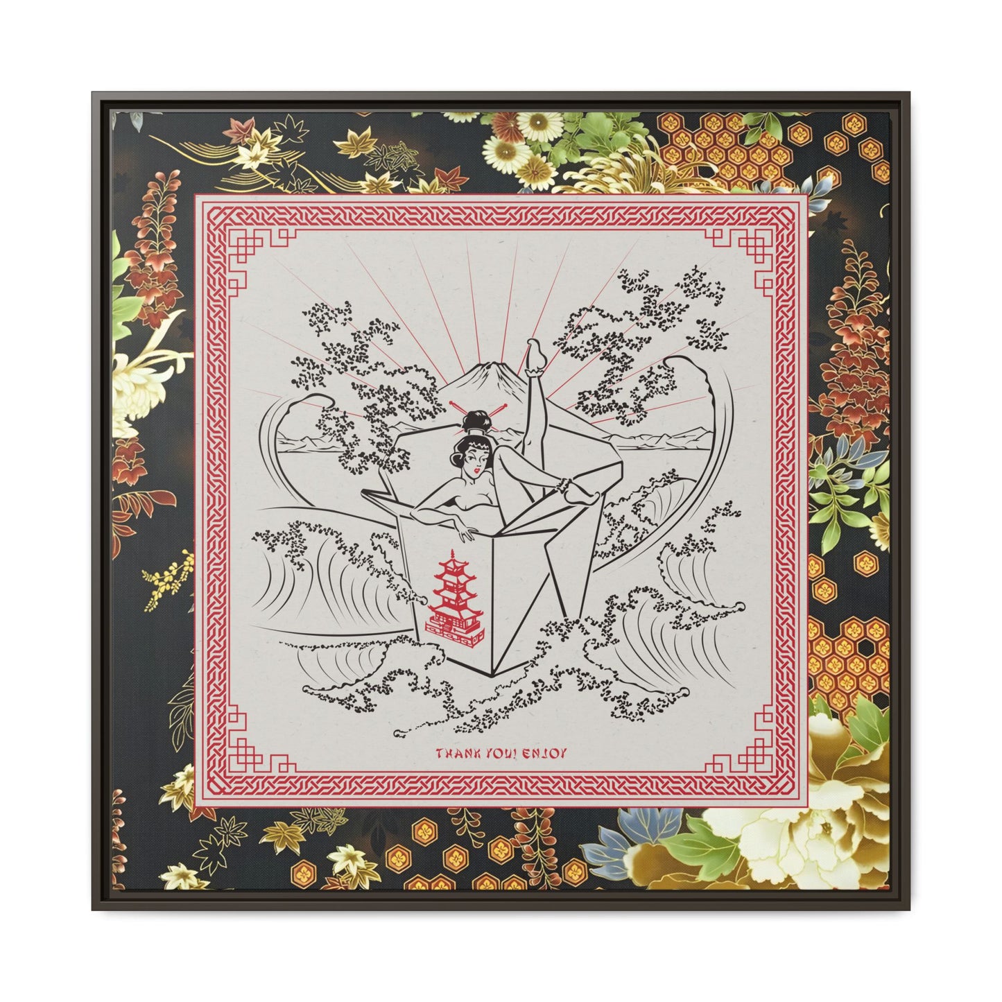 Pagoda - Take Out - Framed Canvas