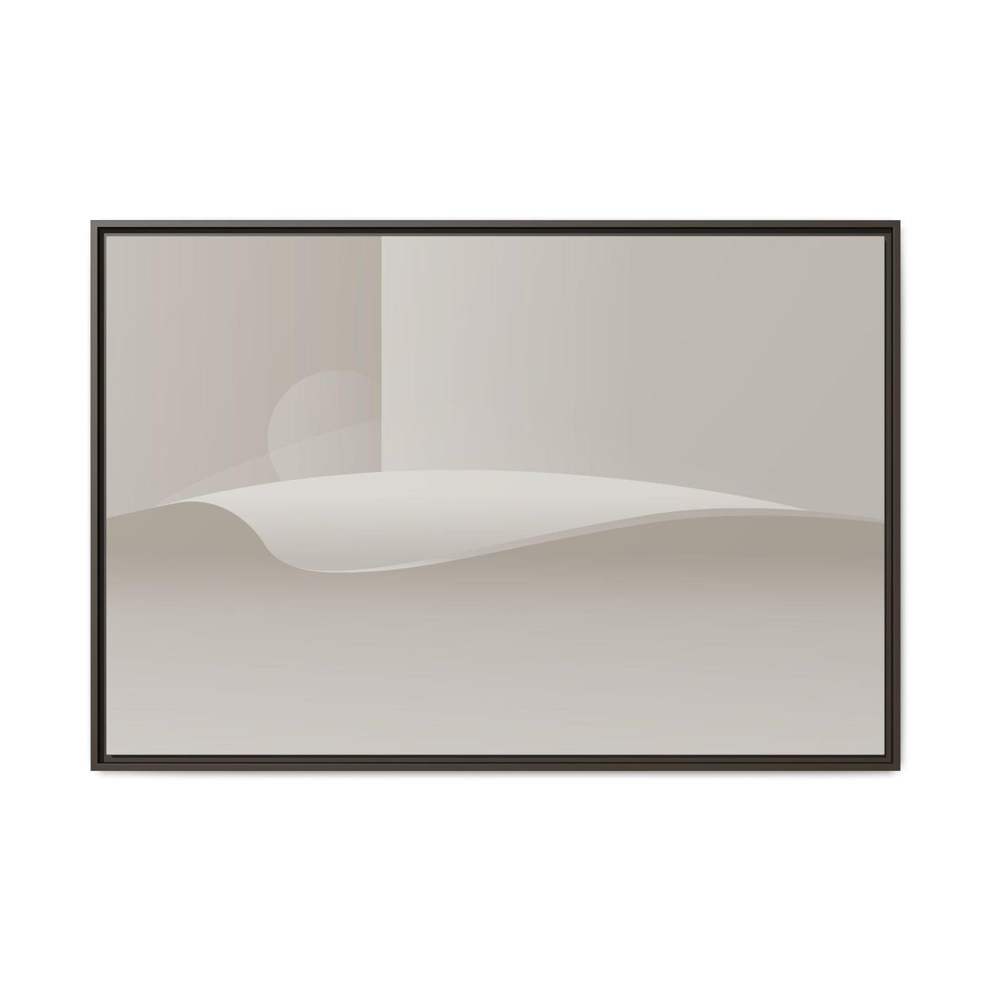 Cylinders 2 - Sand - Framed Canvas