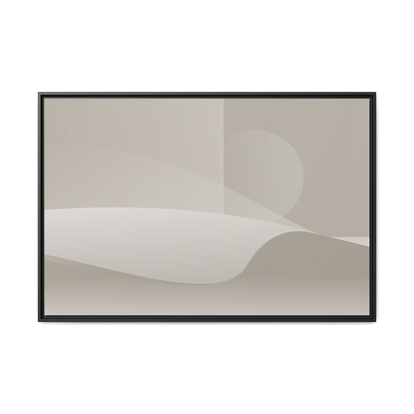 Cylinders - Sand - Framed Canvas