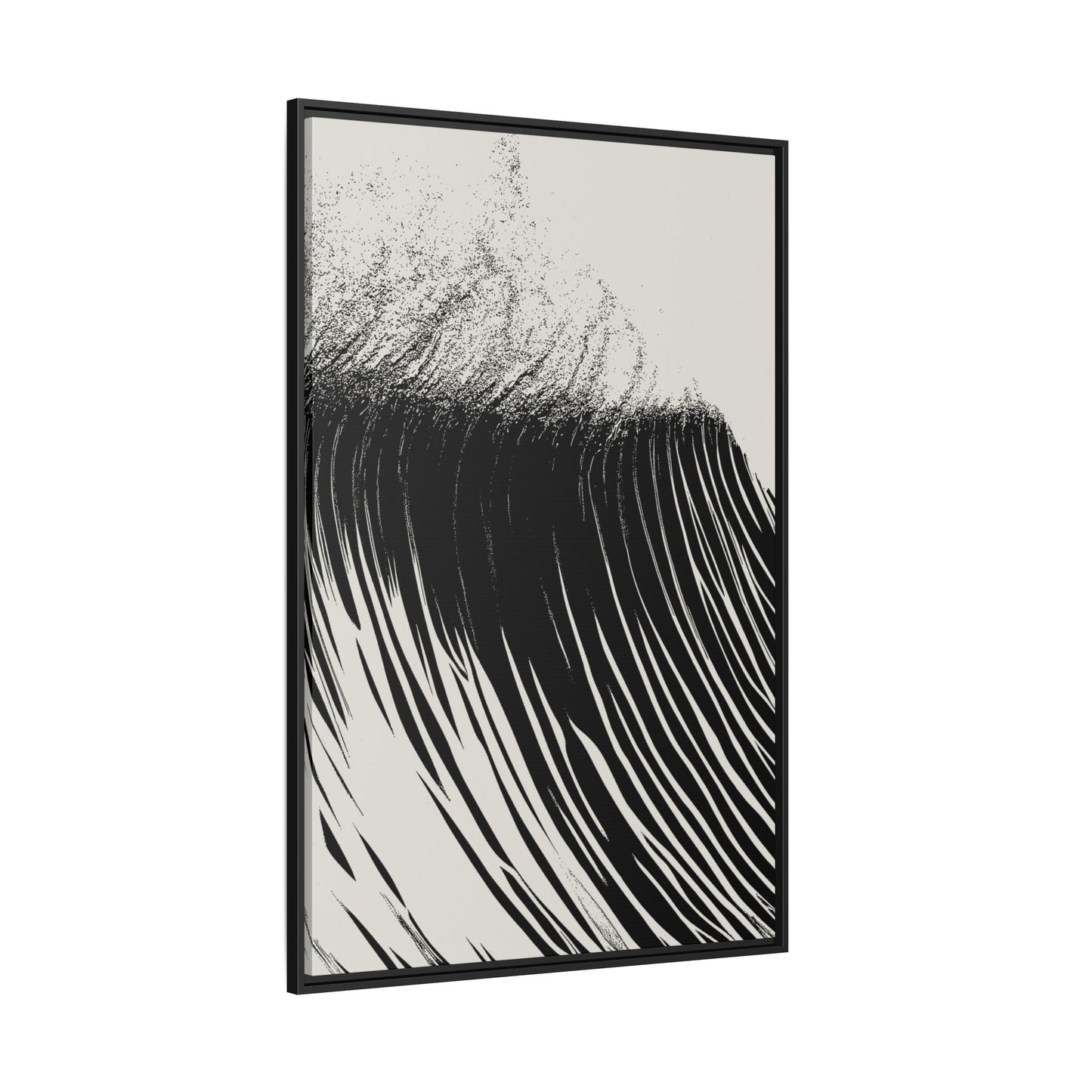 Ledge - Black & White - Framed Canvas