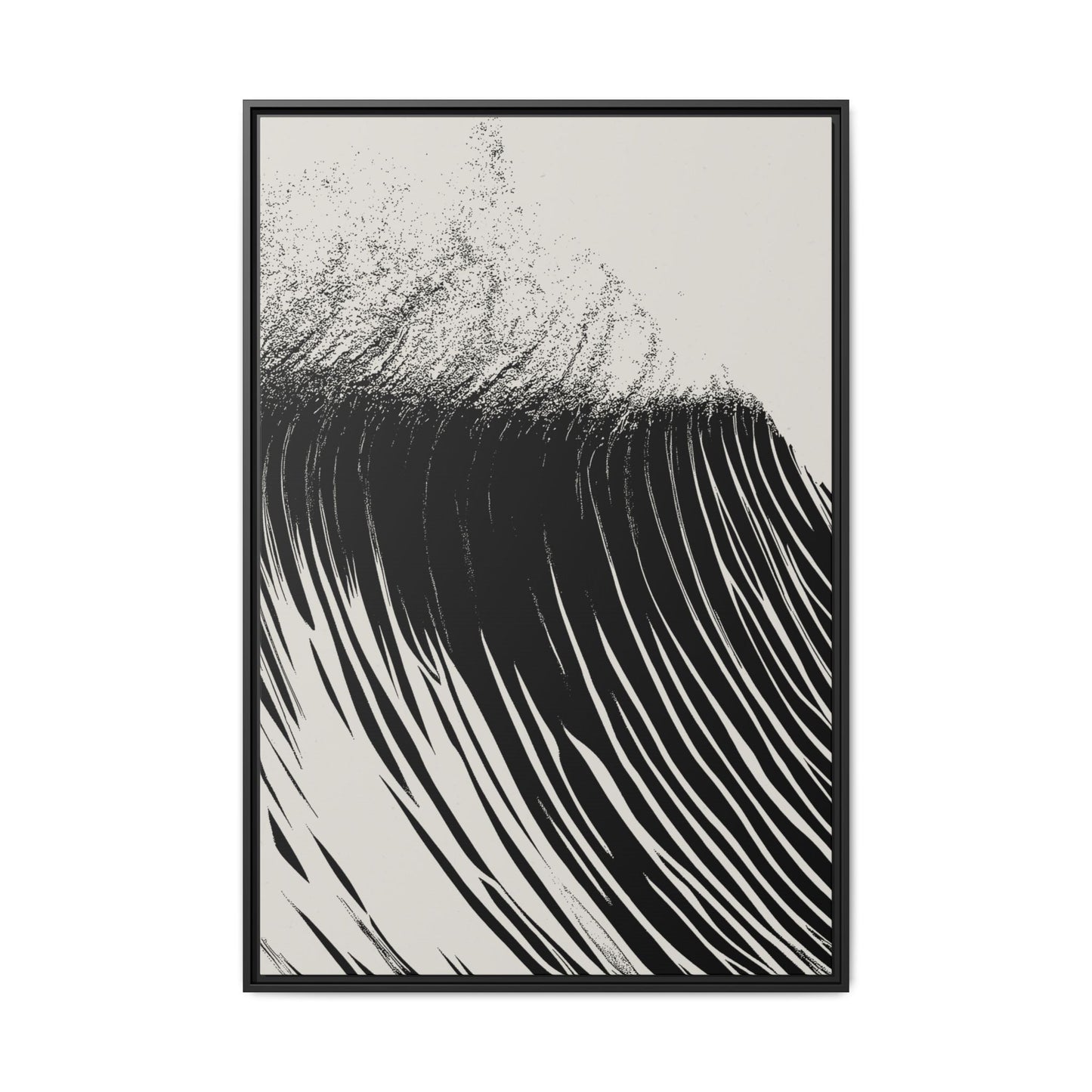 Ledge - Black & White - Framed Canvas