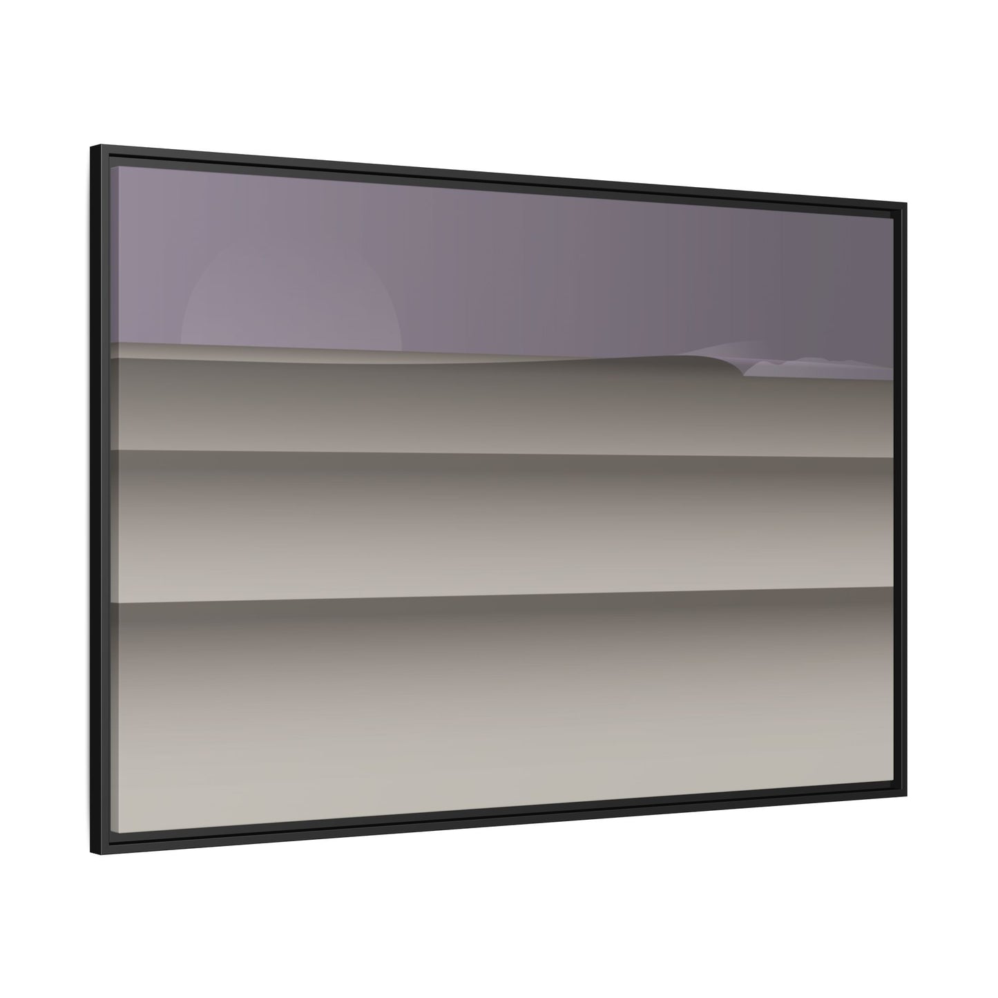 Lines - Purple Haze - Framed Canvas