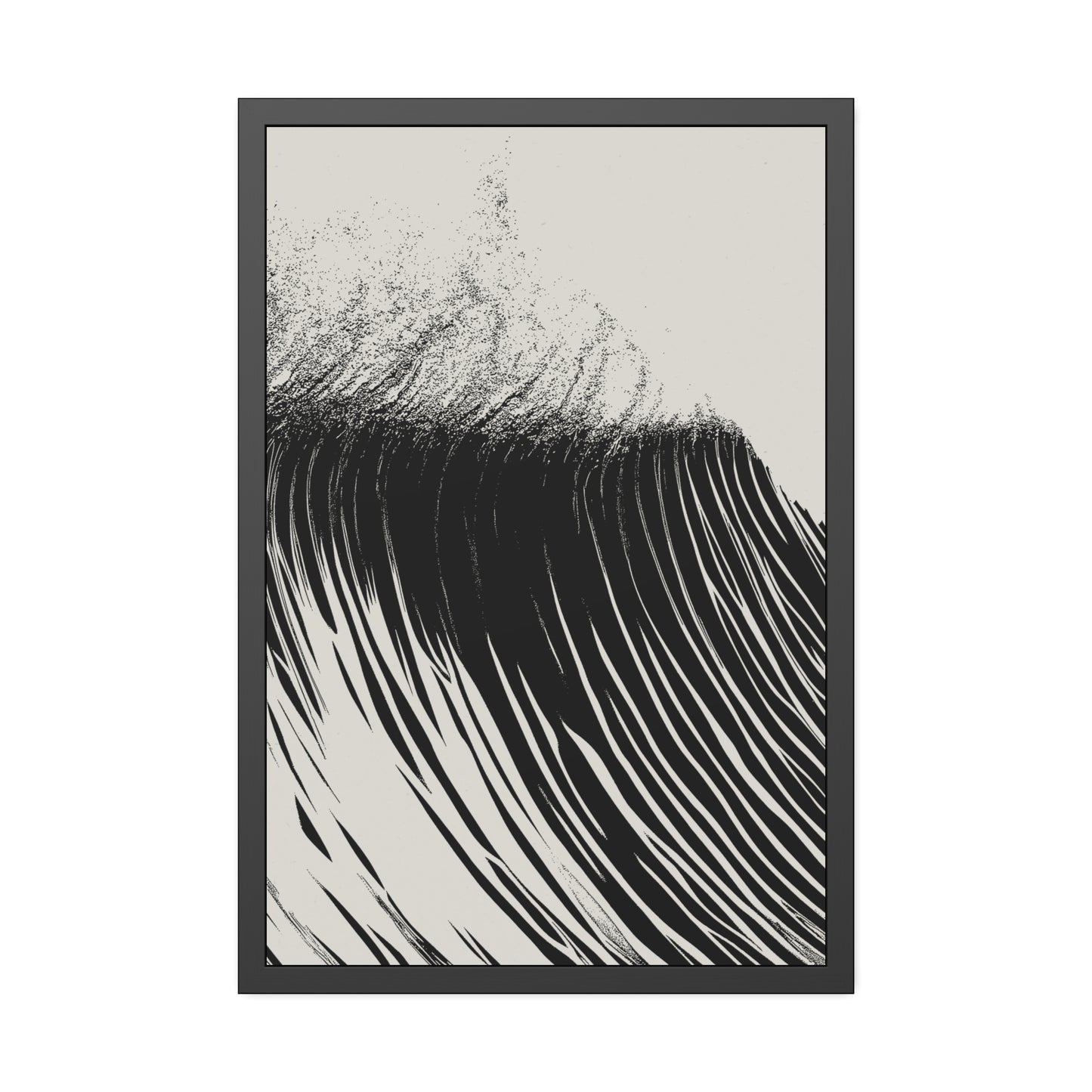 Ledge - Black & White - Framed Print