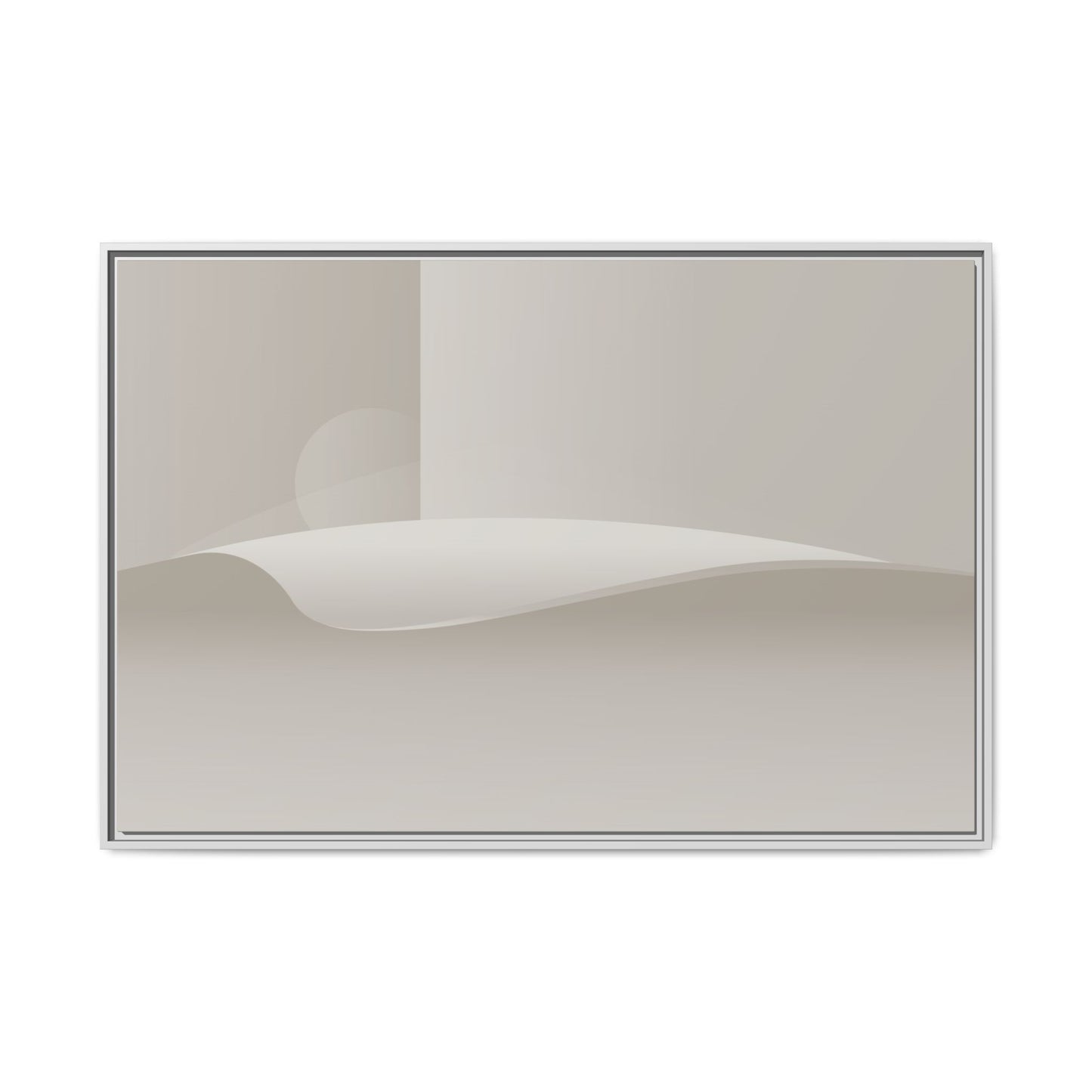 Cylinders 2 - Sand - Framed Canvas