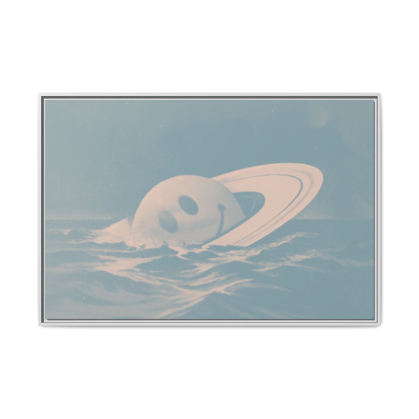 Everything Is Fine - Blue Haze - Framed Canvas